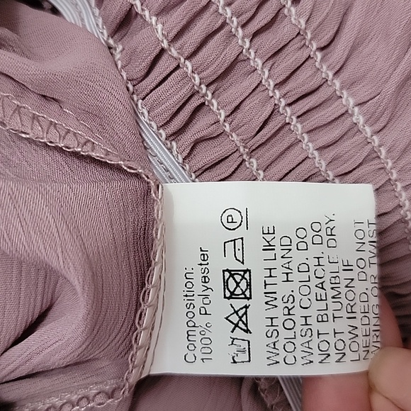 Shein Off Shoulder Tie Front Ruffle Hem Blouse NWOT - Picture 11 of 12